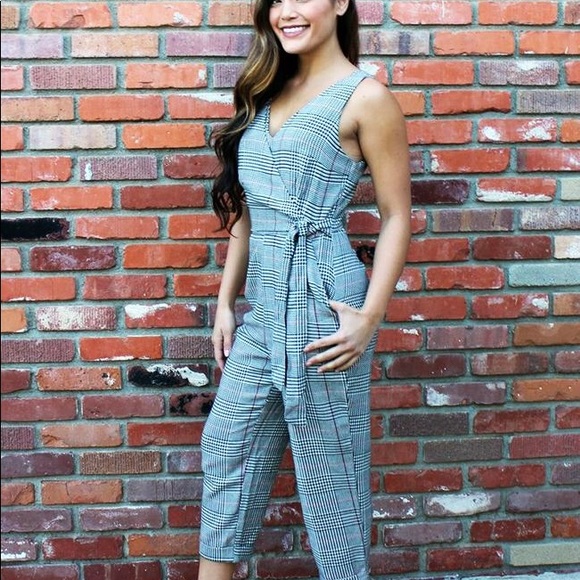 Plaid Lush Jumpsuit - Picture 2 of 4
